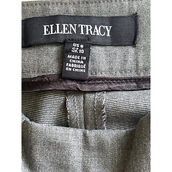 Ellen Tracy Gray Trouser Pants With Side Zipper, Size 6 - Picture 3 of 8